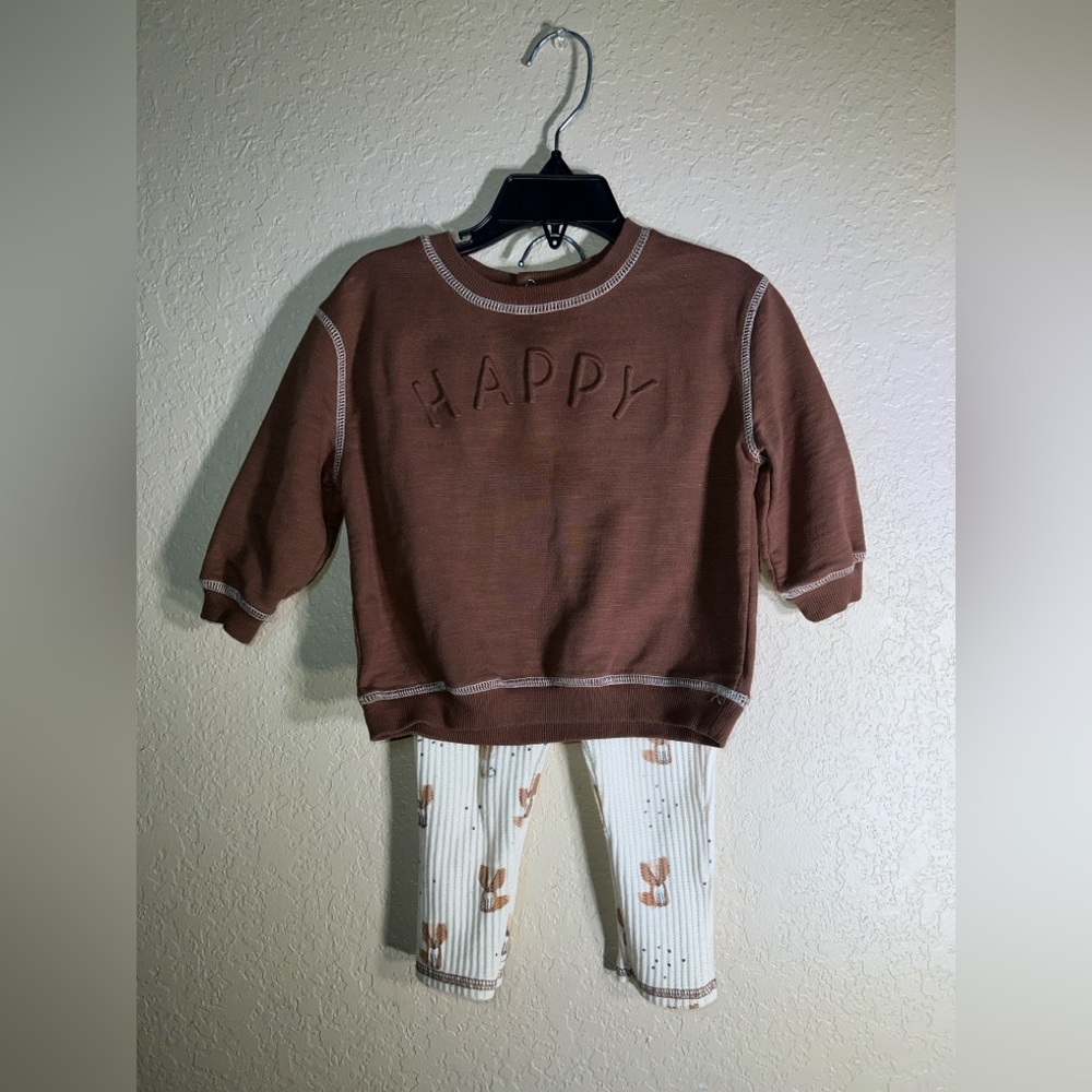 Two-piece, matching sweatshirt and leggings set size 18 months
